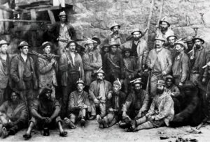 Cousin Jack miners at O'Okiep mine, South Africa, 1890