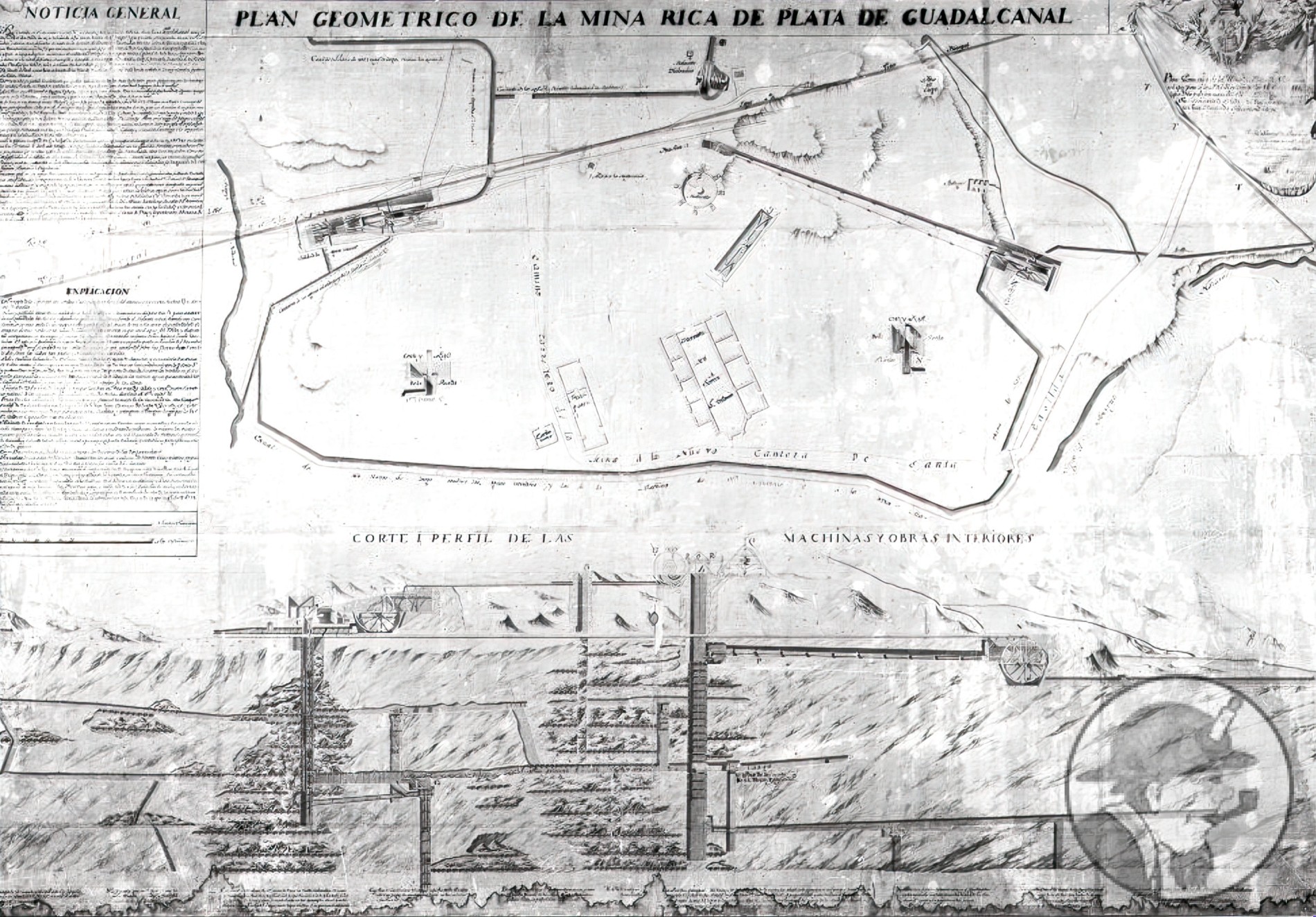 Pozo Rico Guadalcanal plan and section 1774