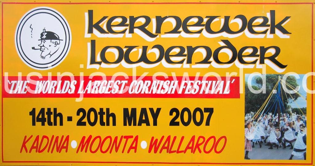 Cornish Lowender festival in South Australia. A legacy of Cornish mining migration
