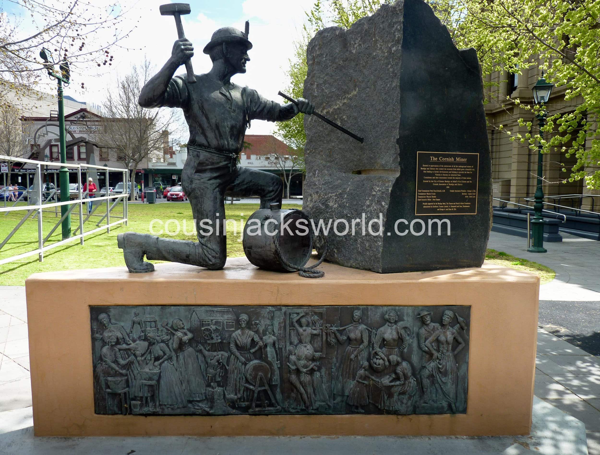 The Cornish worked in the goldfields of Victoria, Australia, during the Cornish mining migration