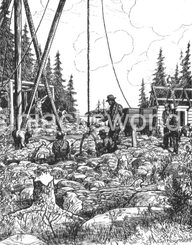 Bruce Mines, Ontario, Canada, first shaft