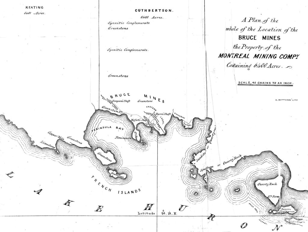 Bruce mines area plan by Logan 1849