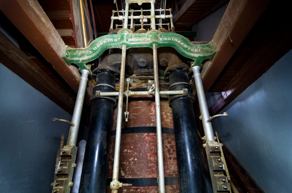 The 50-inch Harvey's of Hayle Cornish steam engine at O'okiep, Namaqualand, South Africa