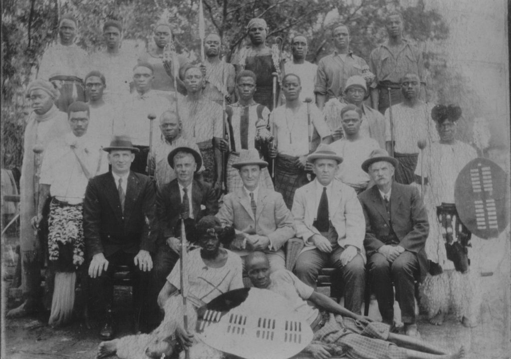 Cornish miners with indigenous colleagues, Wemmer Mine, South Africa early C20th. Courtesy of Graham Hodge