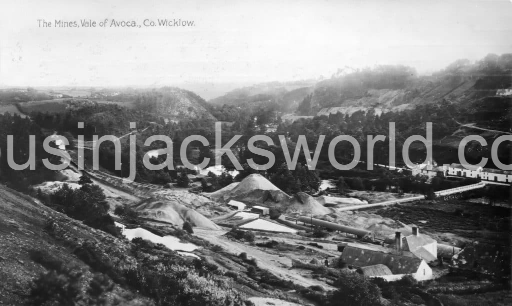 Spoil heaps of Tigroney Mine. Co. Wicklow