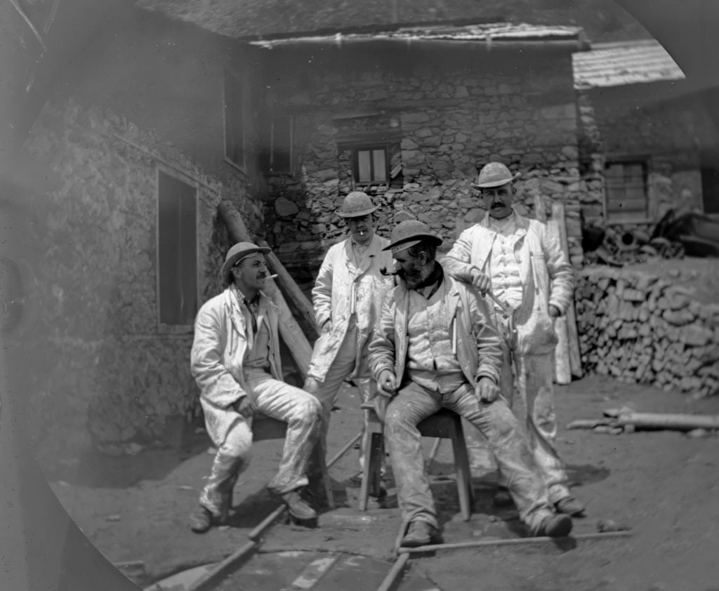 Americans, William Sachtleben and Thomas Allen about to go underground at the Lidjessy Mine in 1891