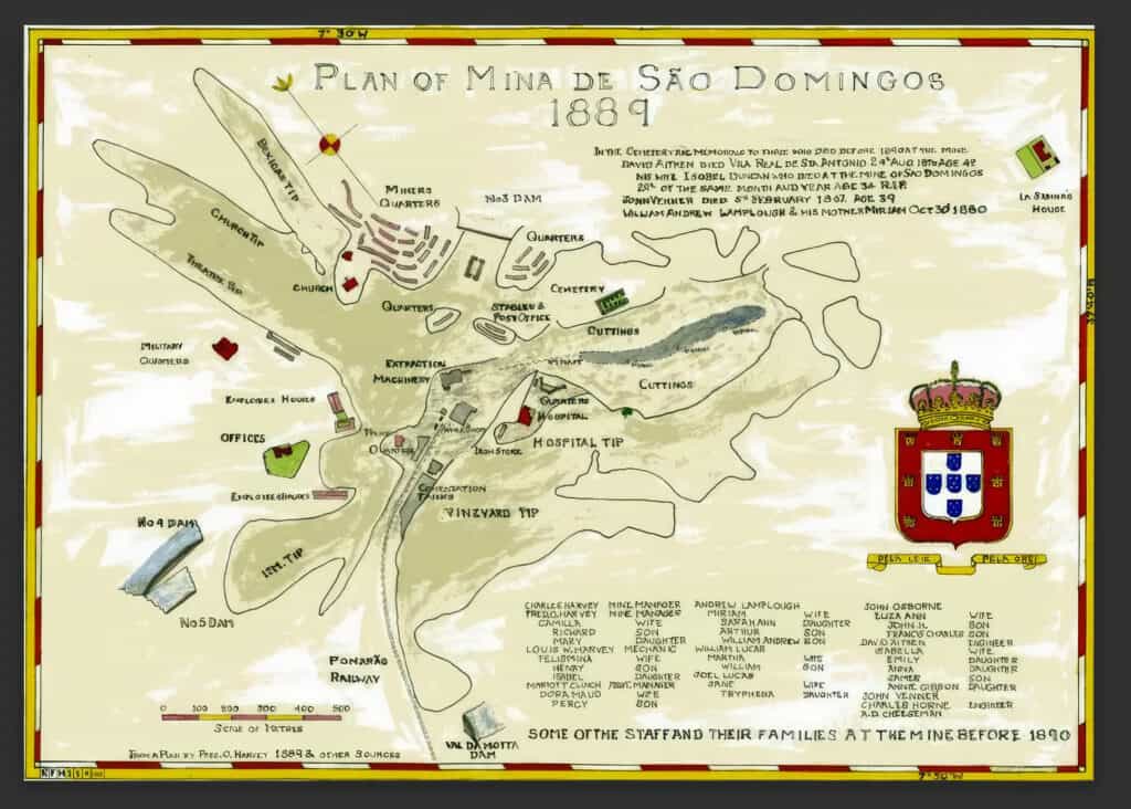 Fred Harvey map of São Domingos mine