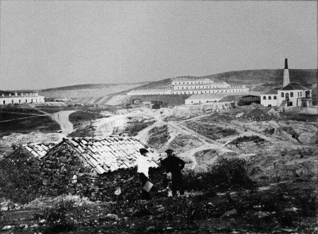 The opencast, surface workings and accommodation at São Domingos 