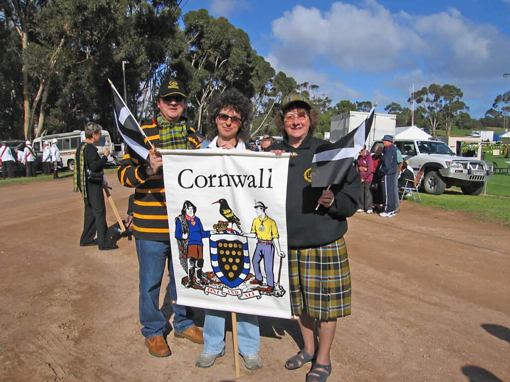 Leading the Kernewek Lowender parade in Moonta, 2007