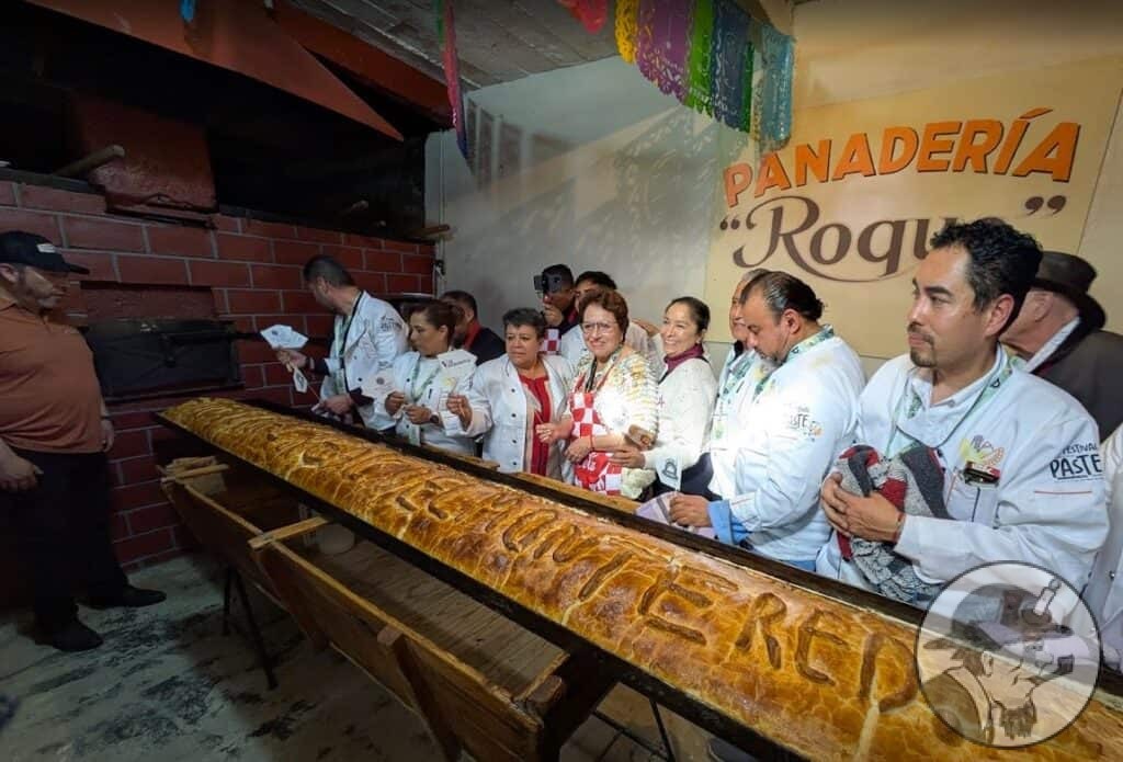 The world's biggest pasty emerges from the oven at Real del Monte