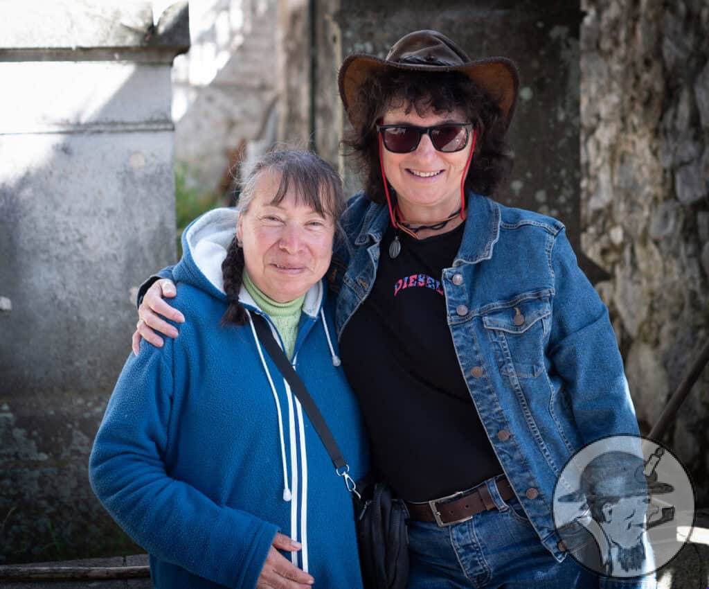 With my friend, María del Carmen Hernández Skewes, caretaker of the English Cemetery