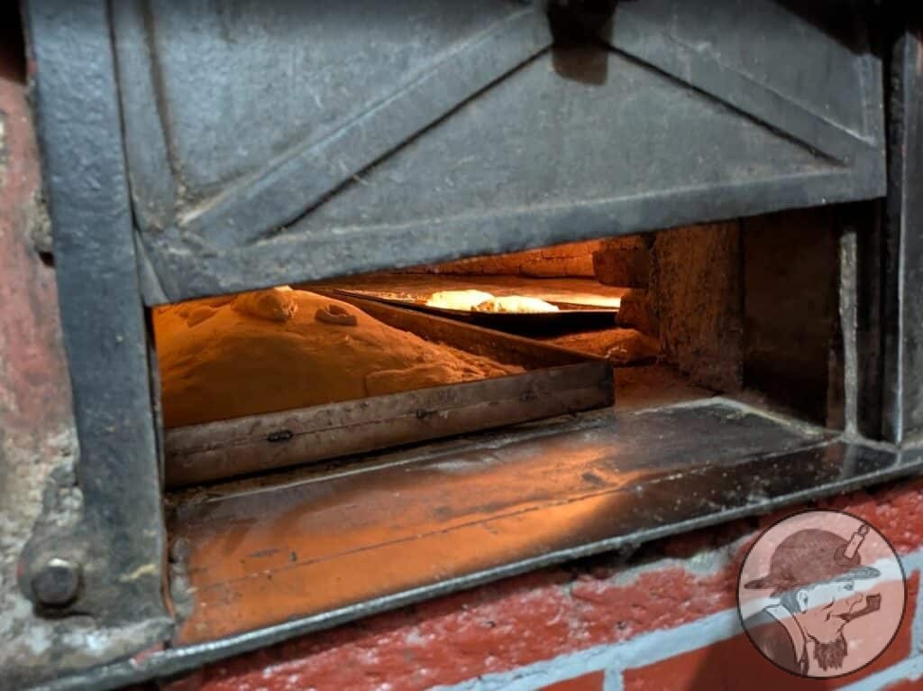 The world's biggest pasty in the oven at Panadería Roque, Real del Monte