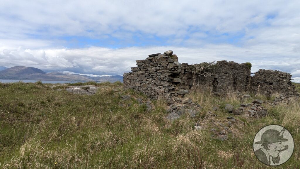 Older of two rows of mineworkers' cottages at Killeen Mine