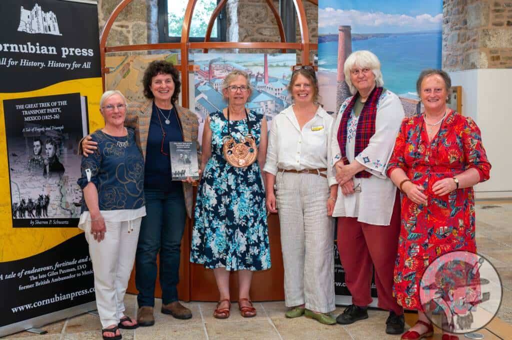 Dr Sharron Schwartz with Grand Bard, Jenefer Lowe, and several other Bards of Gorsedh Kernow, Kresen Kernow. Bex Chamberlain