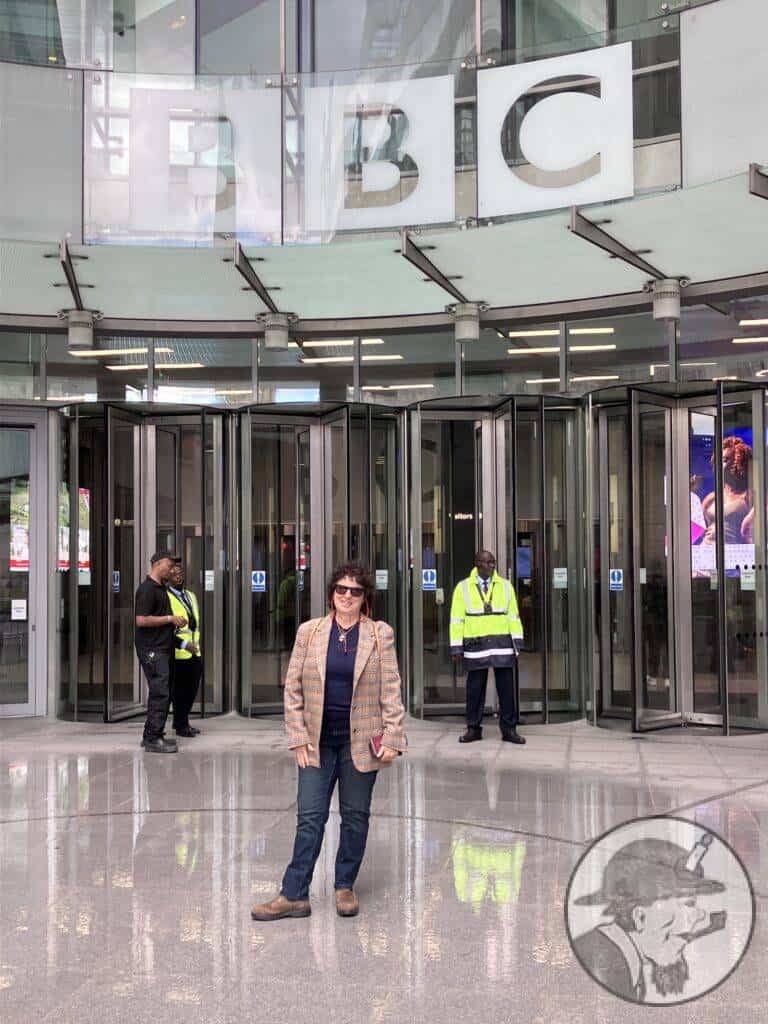 Dr Sharron Schwartz outside the BBC 